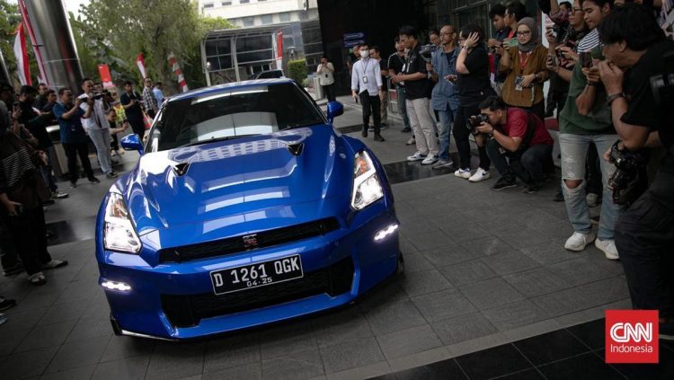 GT-R R35 Barang Bukti OTT Noel Ebenezer Menggunakan Pelat Nomor Mati