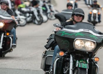 Rombongan Moge Masuk Jalur Busway Terkena Tilang Secara Gerombongan