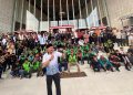 Aksi Damai Ojol dan Ormas di DPRD Tangsel untuk Tolak Anarkisme