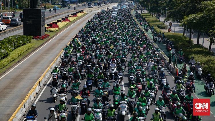 Ojol Tutup Aplikasi Waspada Kemacetan di Jakarta Saat Aksi Demo Hari Ini