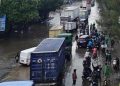 Banjir Surut, Pemotor Dilarang Melintas di Tol Wiyoto Wiyono