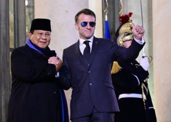 Prabowo Hadiri Jamuan Makan Malam Presiden Macron di Istana Élysée