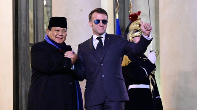 Prabowo Hadiri Jamuan Makan Malam Presiden Macron di Istana Élysée